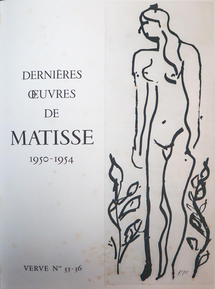 Henri Matisse - Untitled from Verve Suite: Artist: Henri Matisse Title: Untitled from Verve Suite Year: 1952 Dimensions: 14in. by 10 1/4in. Edition: From the rare limited edition Publisher: Teriade Paris Dec 1952. Suite: Verve vol VI no 27/28