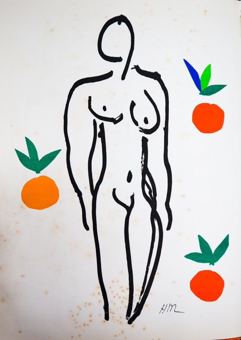 Henri Matisse - Untitled from Verve Suite: Artist: Henri Matisse Title: Untitled from Verve Suite Year: 1952 Dimensions: 14in. by 10 1/4in. Edition: From the rare limited edition Publisher: Teriade Paris Dec 1952. Suite: Verve vol VI no 27/28