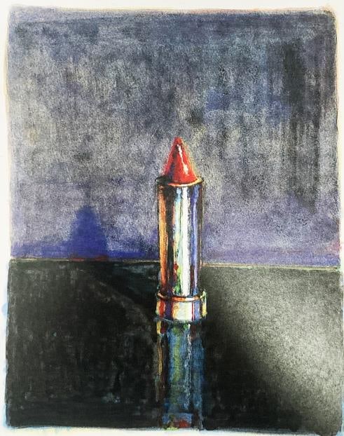 Wayne Thiebaud - Dark Lipstick: Artist: Wayne Thiebaud Title: Dark Lipstick Year: 1991 Dimensions: 9in. by 10.5in. Edition: Numbered from the limited edition of 100 Publisher: Chronicle