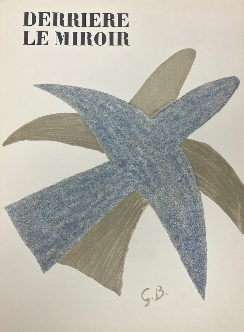 Georges Braque - Cover for Derrier le Miroir Nos. 85-86: Artist: Georges Braque Title: Cover for Derrier le Miroir Nos. 85-86 Year: 1956 Dimensions: 11in. by 15in. Edition: From the Rare Limited Edition Publisher: Maeght Paris Suite: Derriere le Miroir