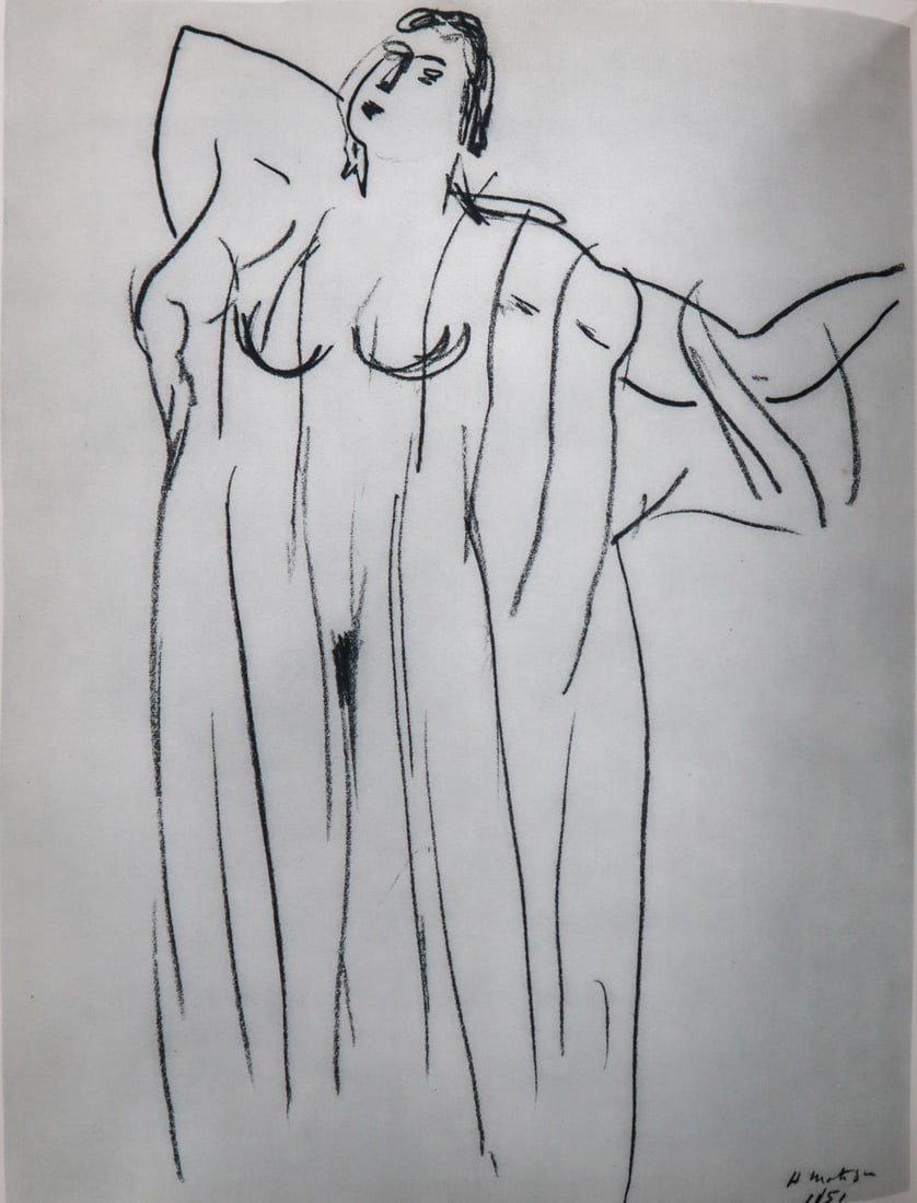 Henri Matisse - Untitled from Verve Suite (After): Artist: Henri Matisse Title: Untitled from Verve Suite Year: 1952 Dimensions: 14in. by 10 1/4in. Edition: From the rare limited edition Publisher: Teriade Paris Dec 1952. Suite: Verve vol VI no 27/28