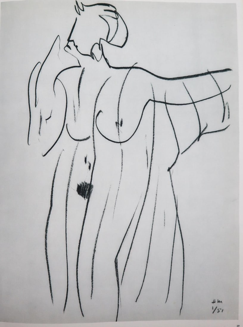 Henri Matisse - Untitled from Verve Suite (After): Artist: Henri Matisse Title: Untitled from Verve Suite Year: 1952 Dimensions: 14in. by 10 1/4in. Edition: From the rare limited edition Publisher: Teriade Paris Dec 1952. Suite: Verve vol VI no 27/28