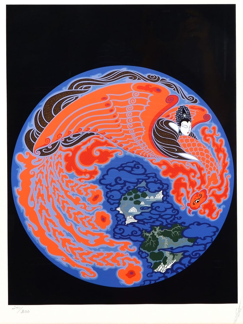Erte - Dream Voyage: Artist: Erte Title: Dream Voyage Year: Dimensions: 27 1/2 x 24 in. Edition: From the rare limited edition of 300 Medium: Original serigraph on paper Condition: Excellent Signature Details: Hand