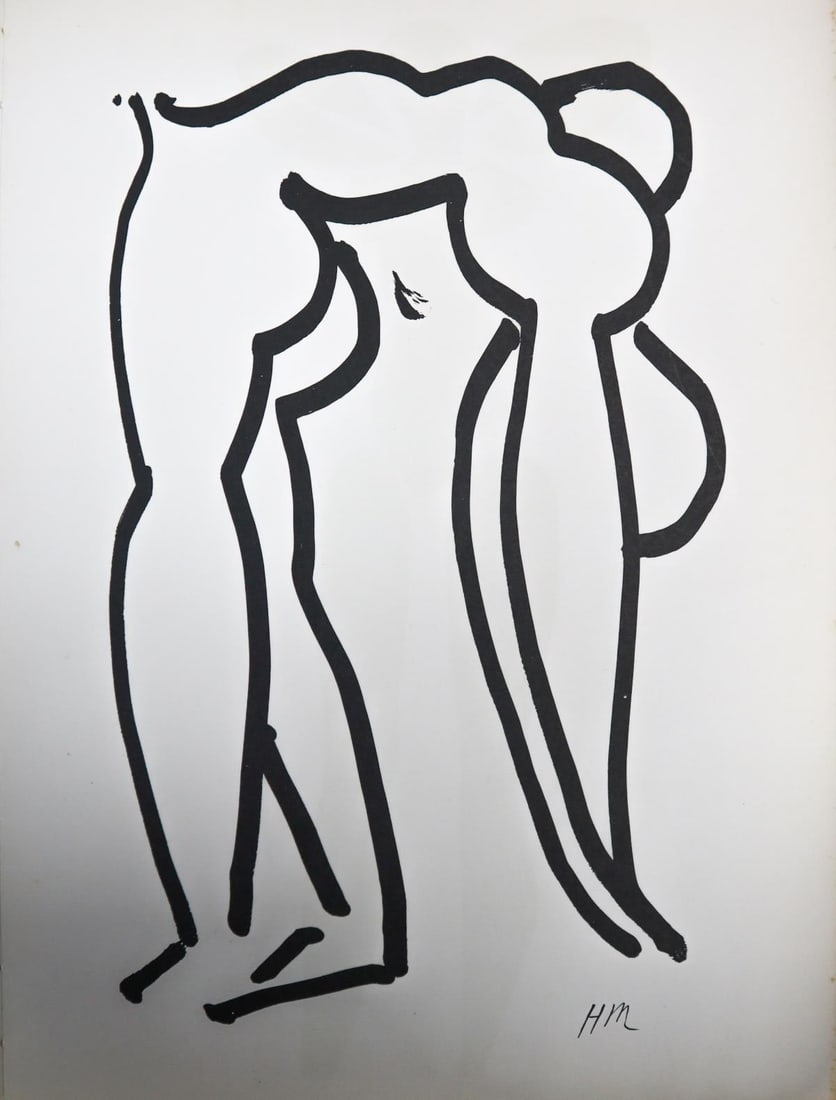 Henri Matisse - Untitled from Verve Suite: Artist: Henri Matisse Title: Untitled from Verve Suite Year: 1952 Dimensions: 14in. by 10 1/4in. Edition: From the rare limited edition Publisher: Teriade Paris Dec 1952. Suite: Verve vol VI no 27/28