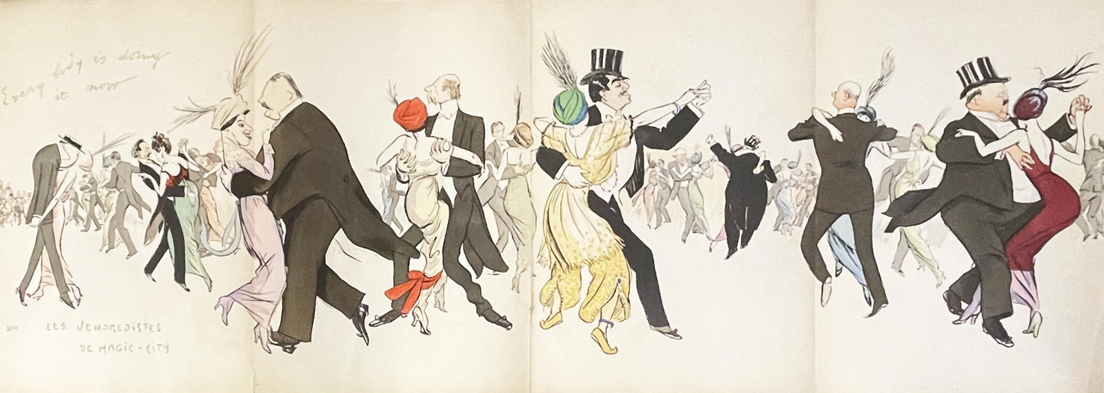 Sem (Georges Goursat) - Plate 22 From Tangoville: Artist: Sem (Georges Goursat) Title: Plate 22 From Tangoville Year: 1913 Dimensions: 51in. by 18in. Edition: From the rare limited edition Publisher: Fourbourg Saint Honore Paris Suite: Tangoville