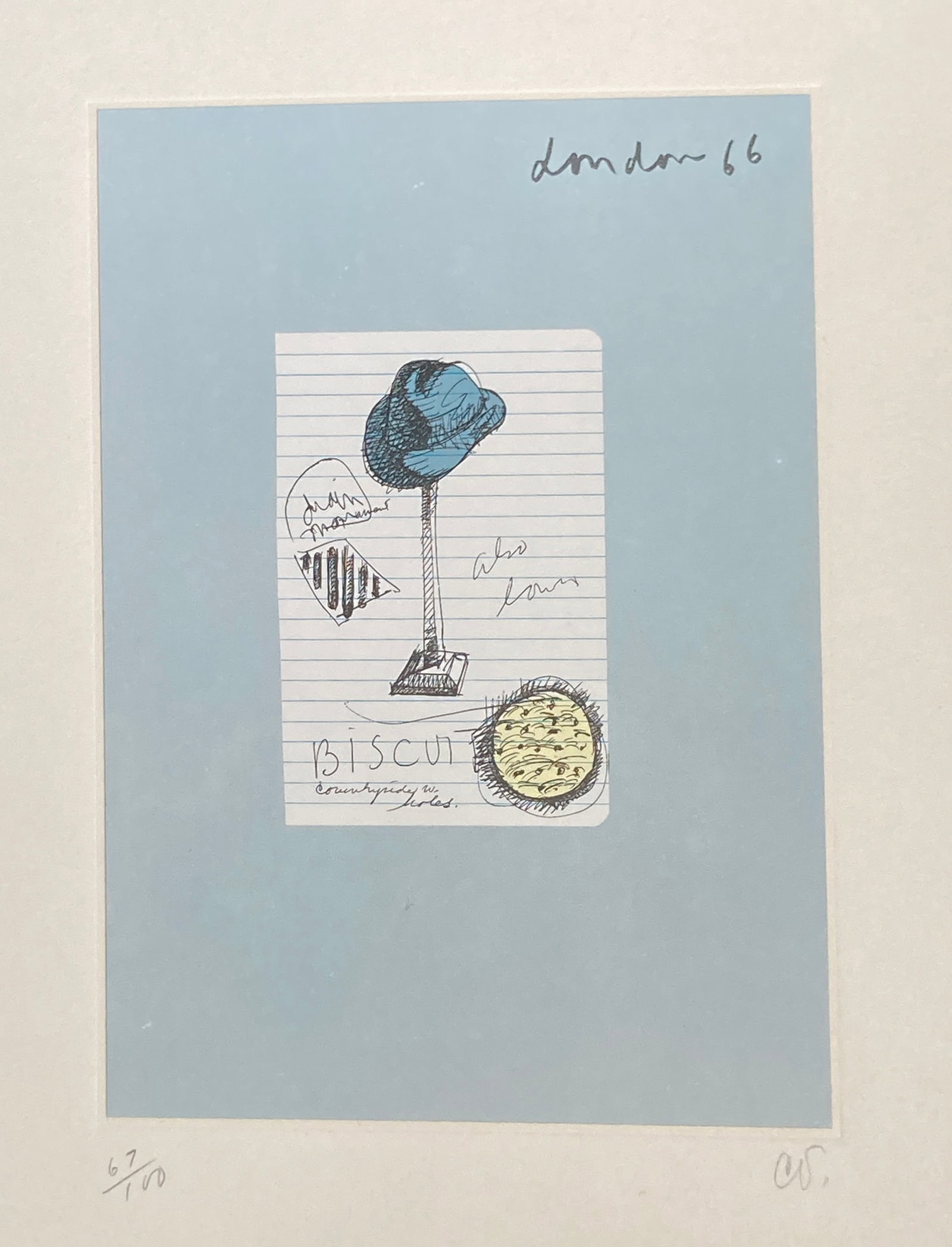 Claes Oldenburg - Notes in Hand 25: Artist: Claes Oldenburg Title: Notes in Hand 25 Year: 1972 Dimensions: 8 x 10 in. Edition: From the rare limited edition of 100 Publisher: Professional Prints Suite: Notes in Hand Medium: Lithograph