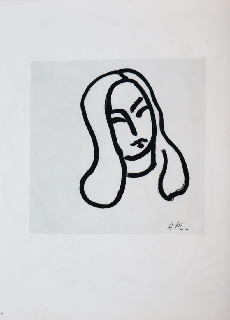 Henri Matisse - Untitled from Verve Suite: Artist: Henri Matisse Title: Untitled from Verve Suite Year: 1952 Dimensions: 14in. by 10 1/4in. Edition: From the rare limited edition Publisher: Teriade Paris Dec 1952. Suite: Verve Medium: