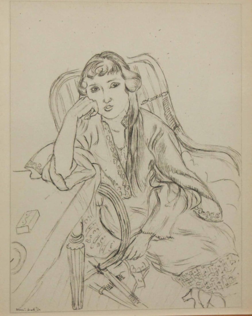 Henri Matisse (After) - Untitled: Artist: Henri Matisse (After) Title: Untitled Year: 1943 Dimensions: 12.5in. by 9.5in. Edition: From the rare limited edition Publisher: Martin Fabiani Editeur Suite: Dessins: Themes et Variations