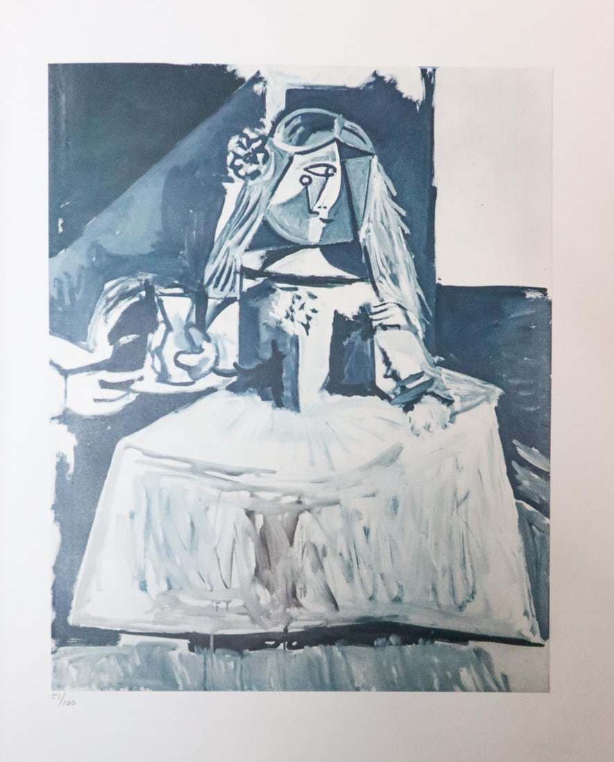 Pablo Picasso (After) - Les Menines: Artist: Pablo Picasso (After) Title: Les Menines Year: 1957 Dimensions: 7.5in. by 9in. Edition: From the rare limited edition of 100 Publisher: Editions Cercle