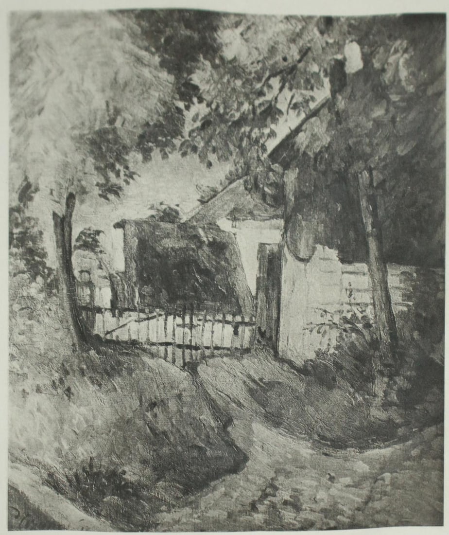 Paul Cezanne (after) - La Chauniere dans les arbres.: Artist: Paul Cezanne (after) Title: La Chauniere dans les arbres. Year: 1914 Dimensions: 8in. by 6in. Edition: From the rare limited edition of 650 Publisher: A