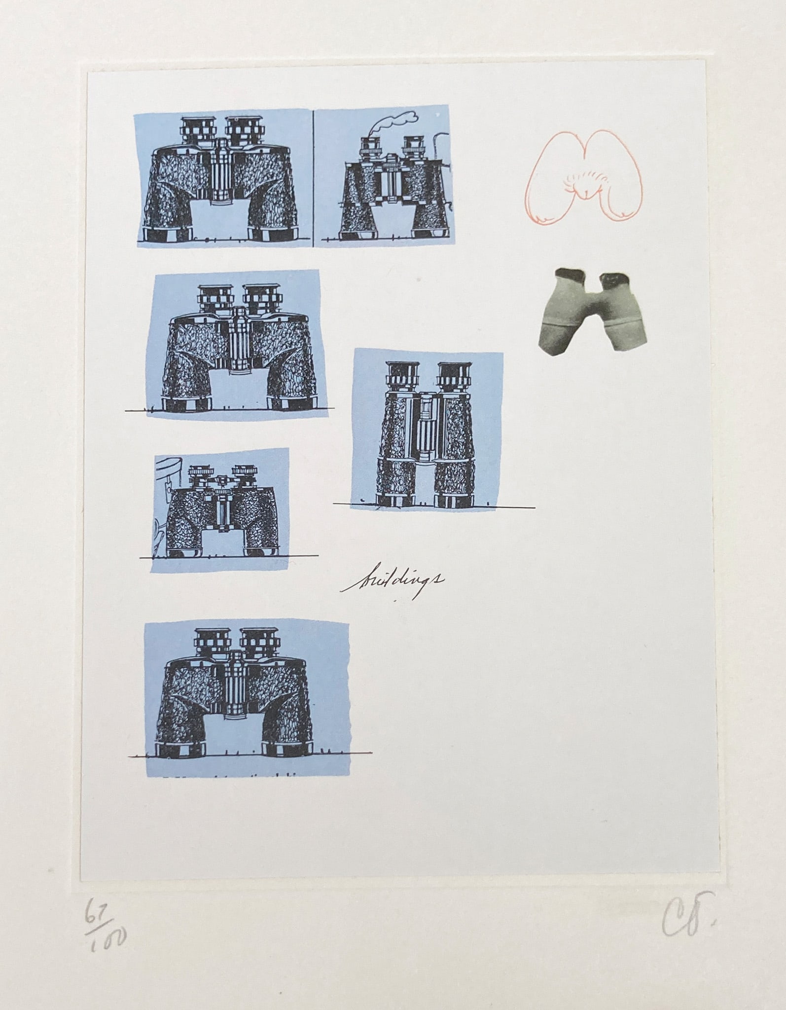 Claes Oldenburg - Notes in Hand 17: Artist: Claes Oldenburg Title: Notes in Hand 17 Year: 1972 Dimensions: 8 x 10 in. Edition: From the rare limited edition of 100 Publisher: Professional Prints</