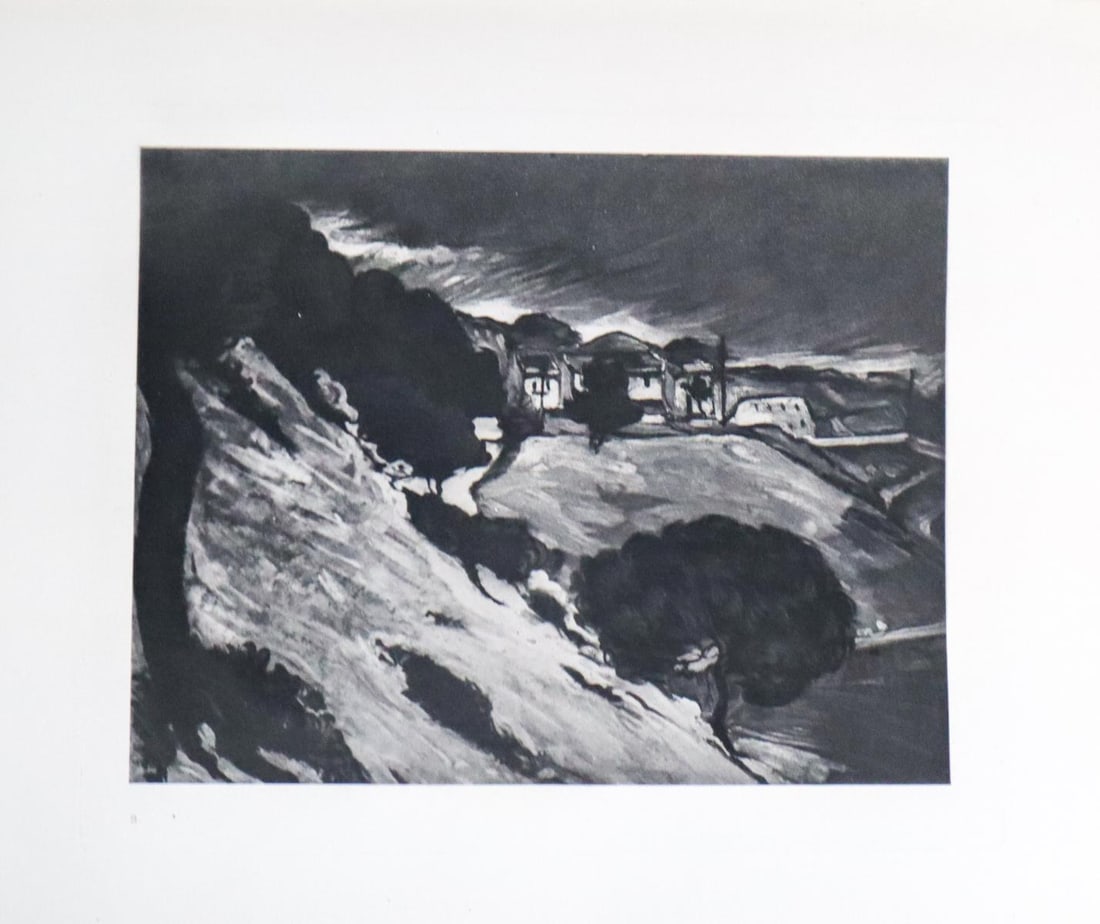 Paul Cezanne (after) - Les Toits rouges: Artist: Paul Cezanne (after) Title: Les Toits rouges Year: 1914 Dimensions: 6in. by 8in. Edition: From the rare limited edition of 650 Publisher: Ambroise Volla