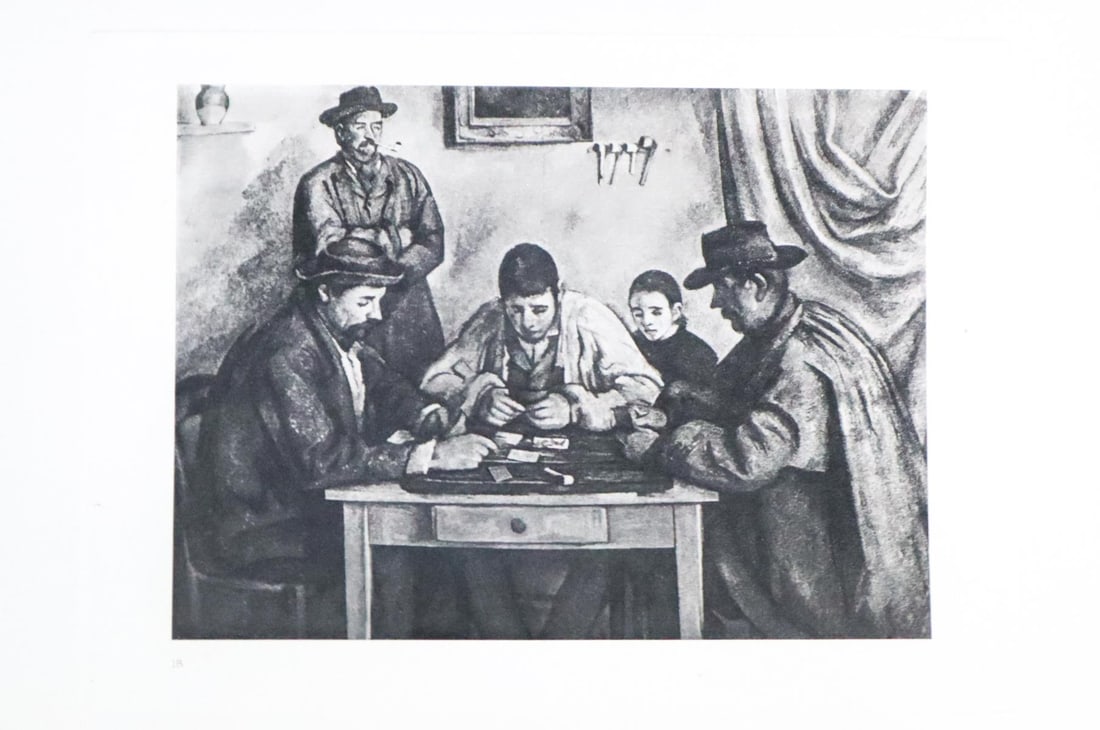 Paul Cezanne (after) - Les Joneurs de cartes: Artist: Paul Cezanne (after) Title: Les Joneurs de cartes Year: 1914 Dimensions: 12.5in. by 10in. Edition: From the rare limited edition of 650 Publisher: Ambro
