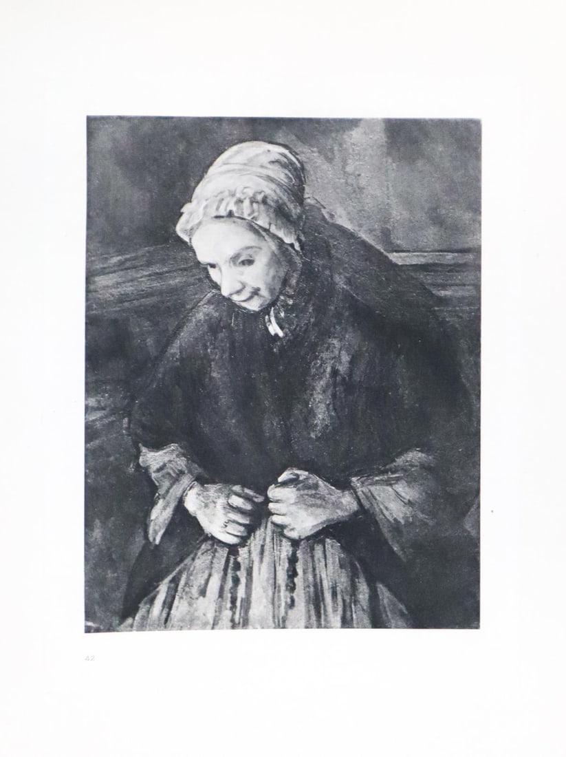 Paul Cezanne (after) - La Femme su chapelet: Artist: Paul Cezanne (after) Title: La Femme su chapelet Dimensions: 12.5in. by 10in. Edition: From the rare limited edition of 650 Publisher: Ambroise Vollard Editeur: 6 Rue