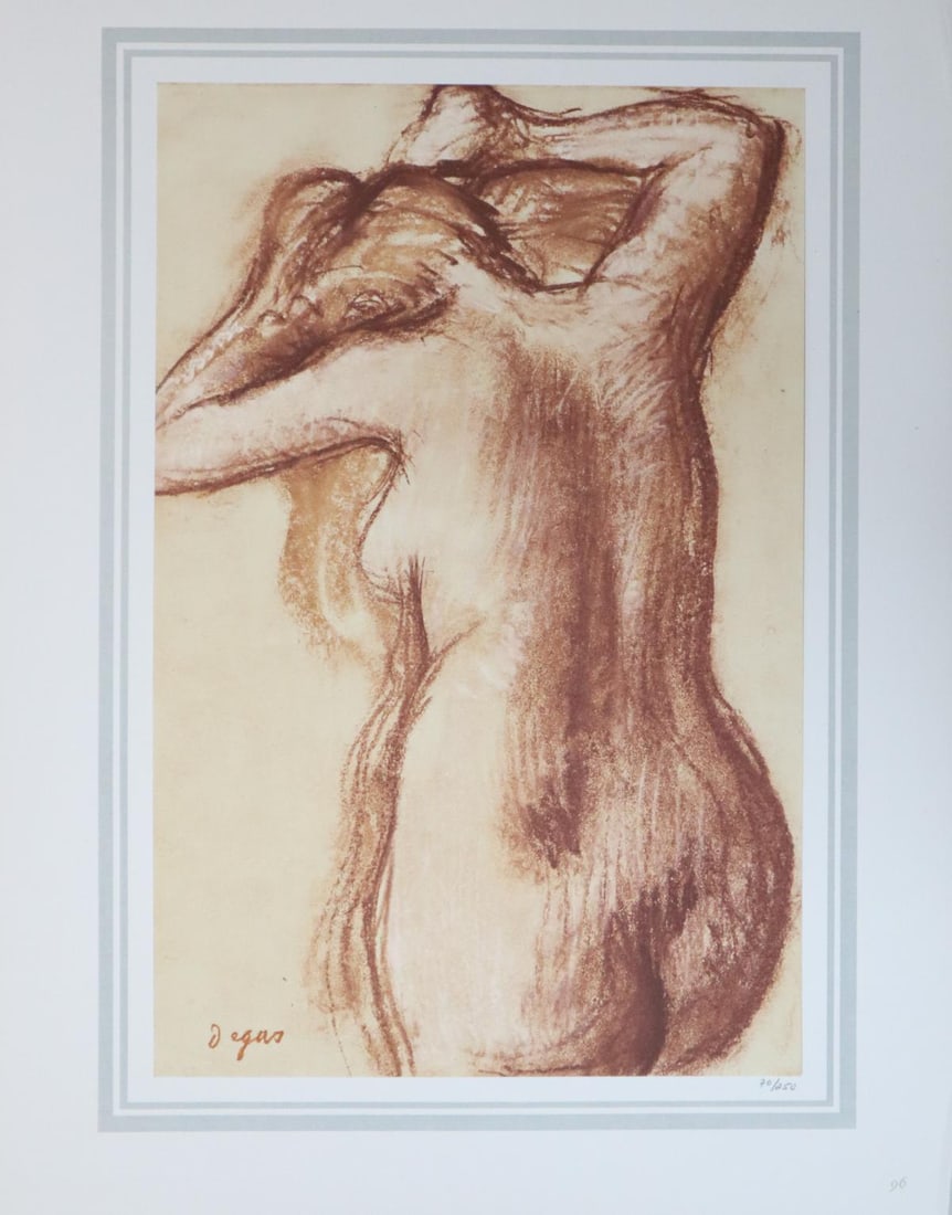 Edgar Degas (After) - Femme nue se peignant: Artist: Edgar Degas (After) Title: Femme nue se peignant Year: 1889 Dimensions: 16in. by 20in. Edition: 70 From the rare limited edition of 250 Publisher: Demot