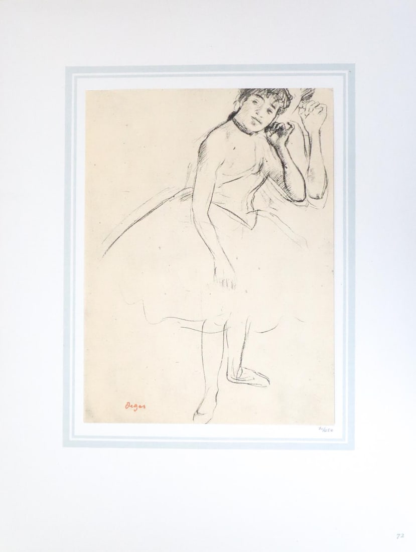 Edgar Degas (After) - Deux Danseuse Debout: Artist: Edgar Degas (After) Title: Deux Danseuse Debout Year: 1874 Dimensions: 16in. by 20in. Edition: 70 From the rare limited edition of 250 Publisher: Demott