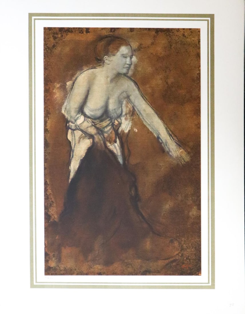 Edgar Degas (After) - Femme se devetant: Artist: Edgar Degas (After) Title: Femme se devetant Year: 1875 Dimensions: 16in. by 20in. Edition: 70 From the rare limited edition of 250 Publisher: Demotte E