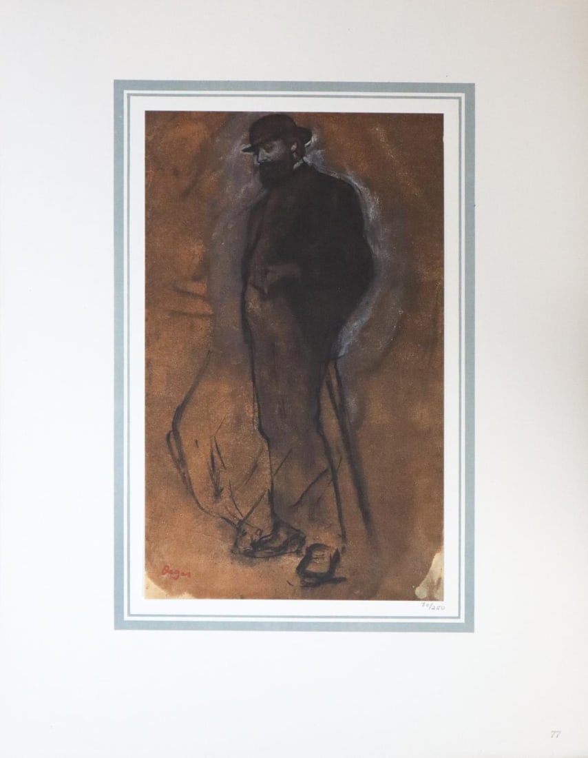 Edgar Degas (After) - Homme debout: Artist: Edgar Degas (After) Title: Homme debout Year: 1875 Dimensions: 16in. by 20in. Edition: 70 From the rare limited edition of 250 Publisher: Demotte Editeu