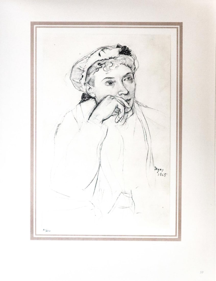 Edgar Degas (After) - Portrait of Madem Hortel: Artist: Edgar Degas (After) Title: Portrait of Madem Hortel Year: 1866 Dimensions: 16in. by 20in. Edition: 70 From the rare limited edition of 250 Publisher: De