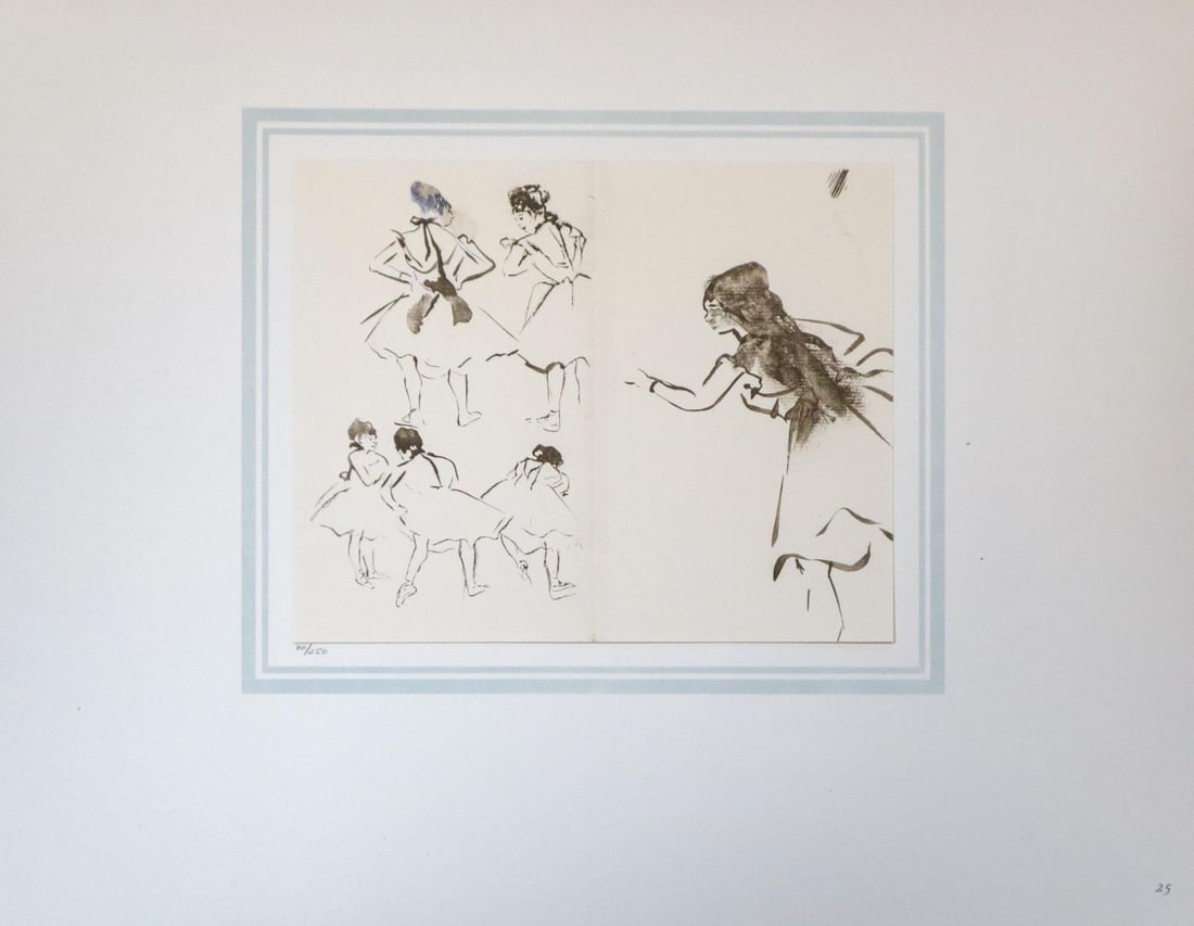 Edgar Degas (After) - Croquis de danseuses: Artist: Edgar Degas (After) Title: Croquis de danseuses Year: 1890 Dimensions: 16in. by 20in. Edition: 70 From the rare limited edition of 250 Publisher: Demott