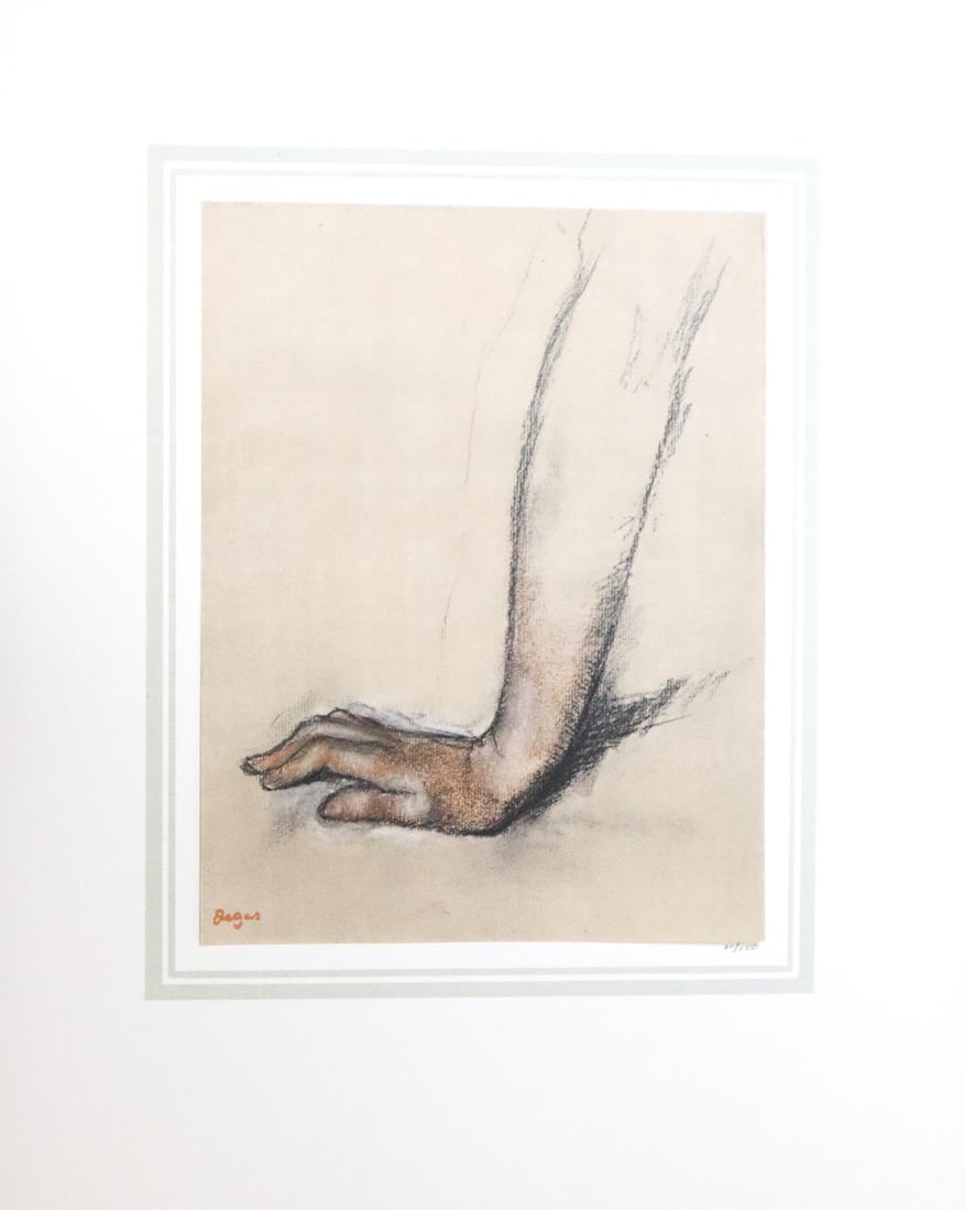 Edgar Degas (After) - Etude de bras: Artist: Edgar Degas (After) Title: Etude de bras Year: 1868 Dimensions: 16in. by 20in. Edition: 70 From the rare limited edition of 250 Publisher: Demotte Edite