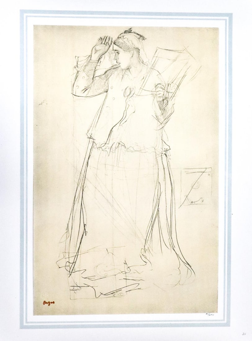 Edgar Degas (After) - Etude de femme: Artist: Edgar Degas (After) Title: Etude de femme Year: 1870 Dimensions: 16in. by 20in. Edition: 70 From the rare limited edition of 250 Publisher: Demotte Edit