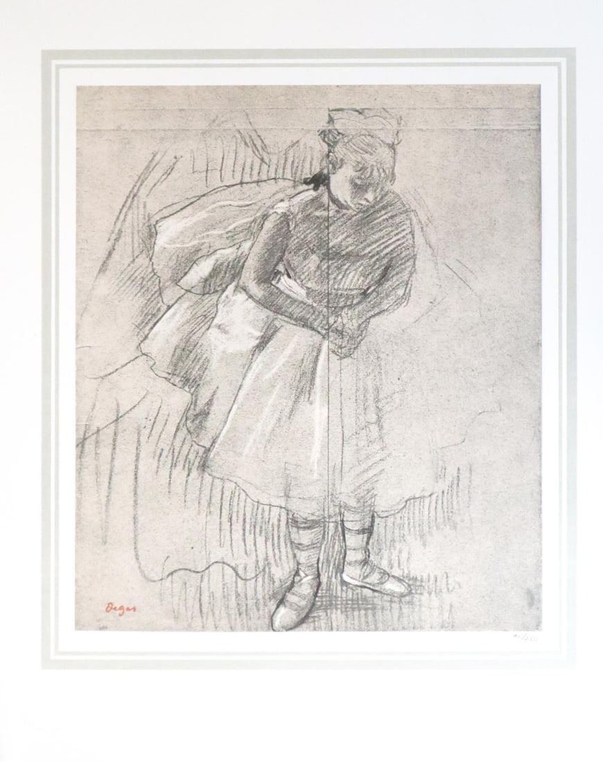 Edgar Degas (After) - Danseus inclinee en avant: Artist: Edgar Degas (After) Title: Danseus inclinee en avant Year: 1876 Dimensions: 16in. by 20in. Edition: 70 From the rare limited edition of 250 Publisher: D