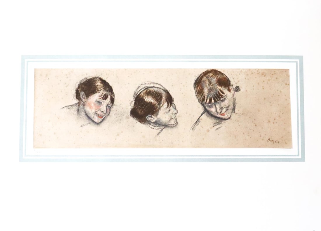 Edgar Degas (After) - Trois etudes pour une tete: Artist: Edgar Degas (After) Title: Trois etudes pour une tete danseuse Year: 1878 Dimensions: 16in. by 20in. Edition: 70 From the rare limited edition of 250 Publis