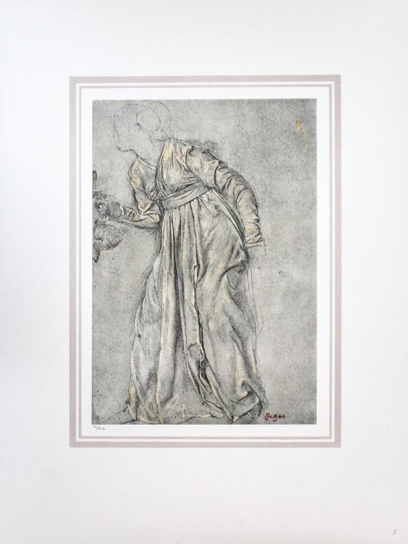 Edgar Degas (After) - Etude de draperie: Artist: Edgar Degas (After) Title: Etude de draperie Year: 1861 Dimensions: 16in. by 20in. Edition: 70 From the rare limited edition of 250 Publisher: Demotte E