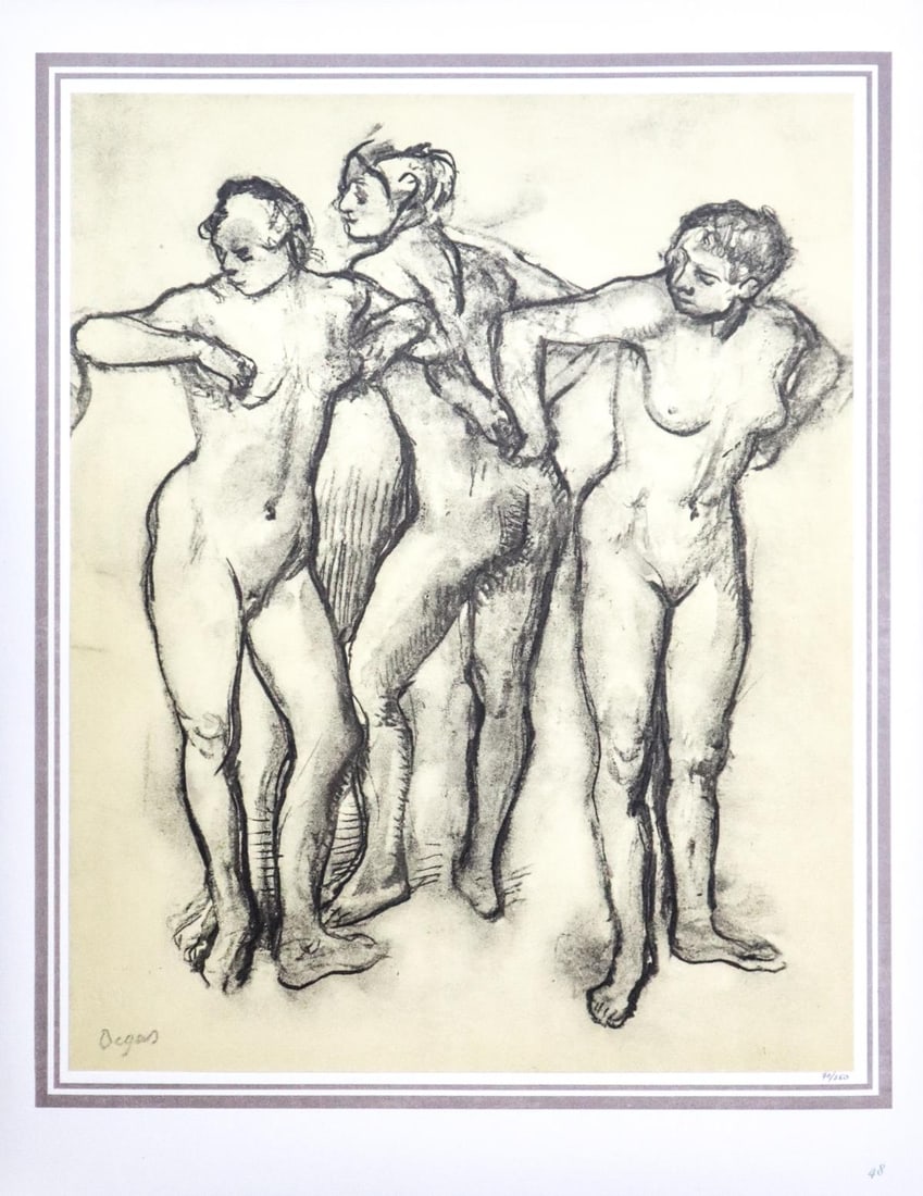 Edgar Degas (After) - Trois danseuses nues: Artist: Edgar Degas (After) Title: Trois danseuses nues Year: 1895 Dimensions: 16in. by 20in. Edition: 70 From the rare limited edition of 250 Publisher: Demott