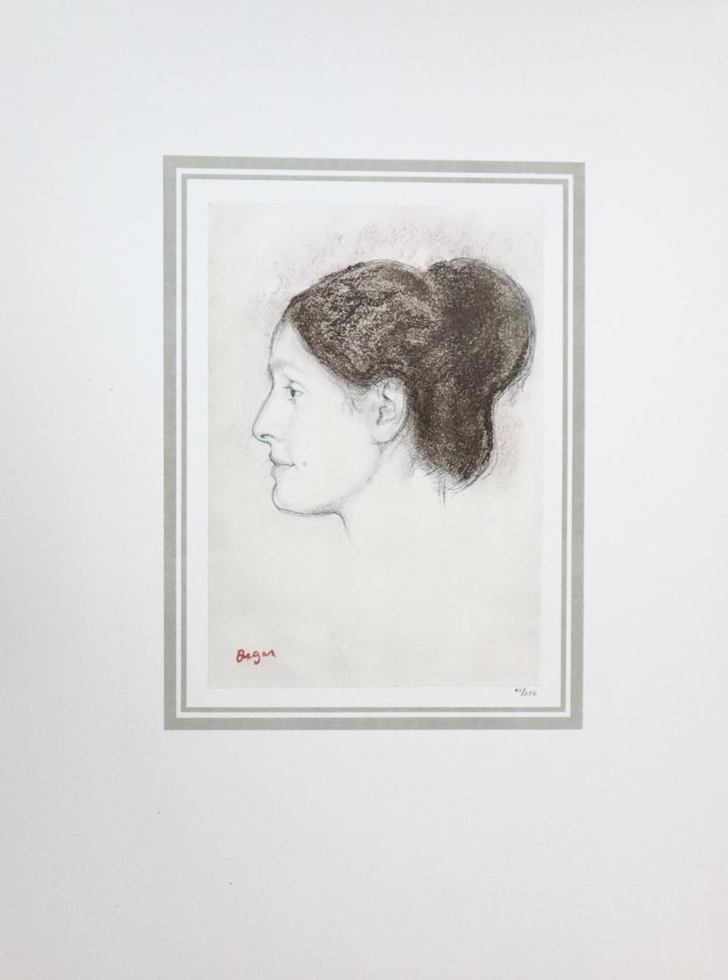 Edgar Degas (After) - Portrait de Mademoiselle Hortense: Artist: Edgar Degas (After) Title: Portrait de Mademoiselle Hortense Valpincon Year: 1880 Dimensions: 16in. by 20in. Edition: 70 From the rare limited edition of 250 <