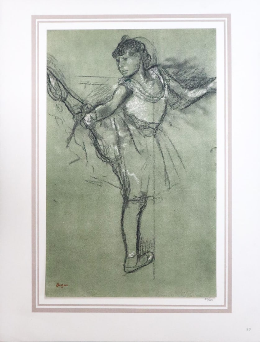 Edgar Degas (After) - Danseus debout: Artist: Edgar Degas (After) Title: Danseus debout Year: 1882 Dimensions: 16in. by 20in. Edition: 70 From the rare limited edition of 250 Publisher: Demotte Edit
