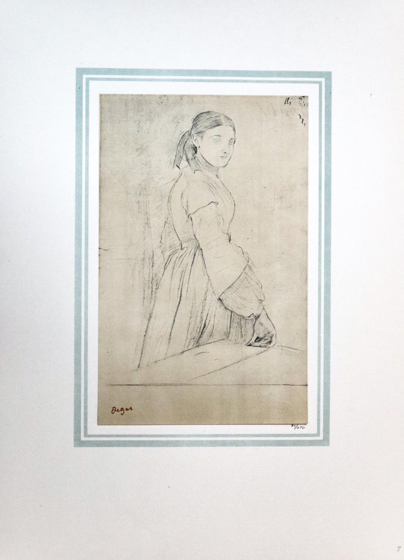 Edgar Degas (After) - Jeune femme debout: Artist: Edgar Degas (After) Title: Jeune femme debout Year: 1863 Dimensions: 16in. by 20in. Edition: 70 From the rare limited edition of 250 Publisher: Demotte