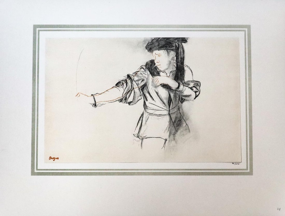 Edgar Degas (After) - Etude d'archer: Artist: Edgar Degas (After) Title: Etude d'archer Year: 1867 Dimensions: 16in. by 20in. Edition: 70 From the rare limited edition of 250 Publisher: Demotte Edit