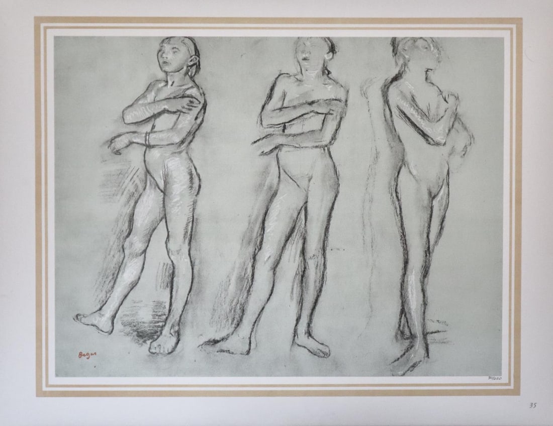 Edgar Degas (After) - Trois croquis d'une petite: Artist: Edgar Degas (After) Title: Trois croquis d'une petite danseuse nue Year: 1880 Dimensions: 16in. by 20in. Edition: 70 From the rare limited edition of 250 Pu