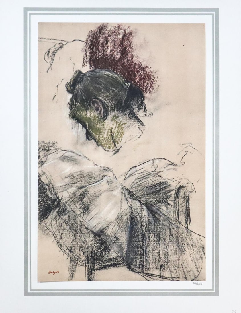 Edgar Degas (After) - Etude de tete: Artist: Edgar Degas (After) Title: Etude de tete Year: 1875 Dimensions: 16in. by 20in. Edition: 70 From the rare limited edition of 250 Publisher: Demotte Edite