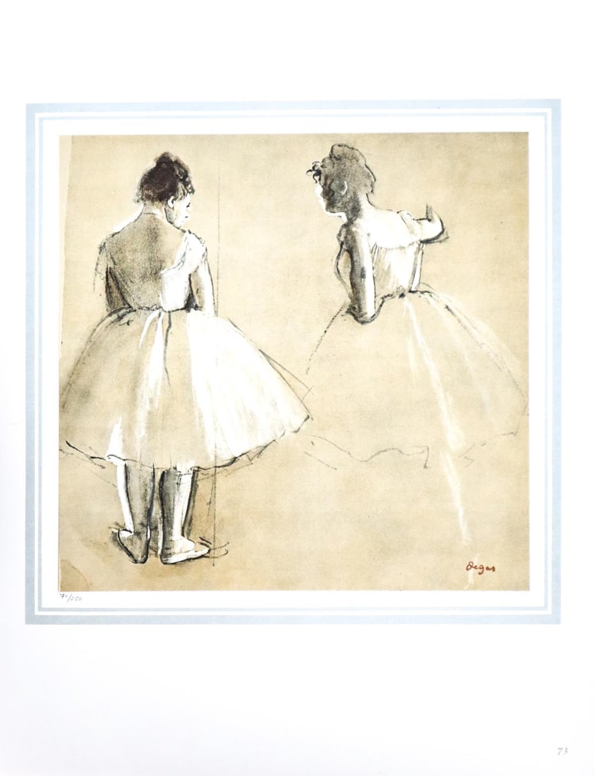 Edgar Degas (After) - Deux danseuses: Artist: Edgar Degas (After) Title: Deux danseuses Year: 1878 Dimensions: 16in. by 20in. Edition: 70 From the rare limited edition of 250 Publisher: Demotte Edit