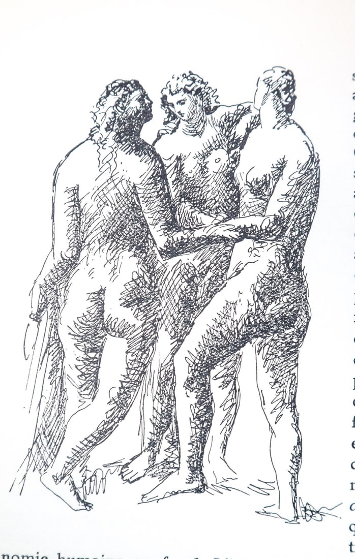 Pablo Picasso - Homme et femme (After): Artist: Pablo Picasso Title: Homme et femme Dimensions: 3in. by 4.25in. Edition: From the rare limited edition Suite: Pablo Picasso by Eugenio D'Ors Medium: Li
