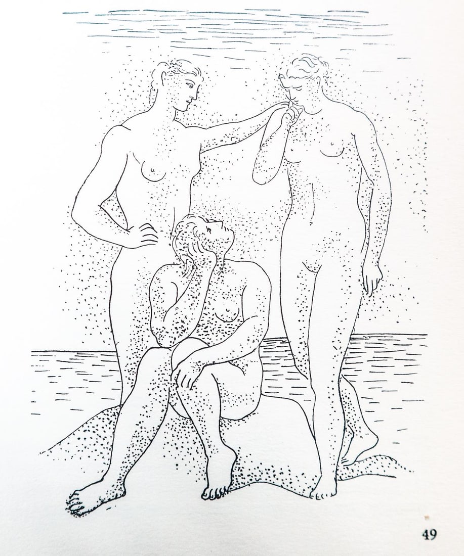 Pablo Picasso - Untitled (After): Artist: Pablo Picasso Title: Untitled Dimensions: 3in. by 4.5in. Edition: From the rare limited edition Suite: Pablo Picasso by Eugenio D'Ors Medium: Lithograph on paper Condition: Excellent Comes