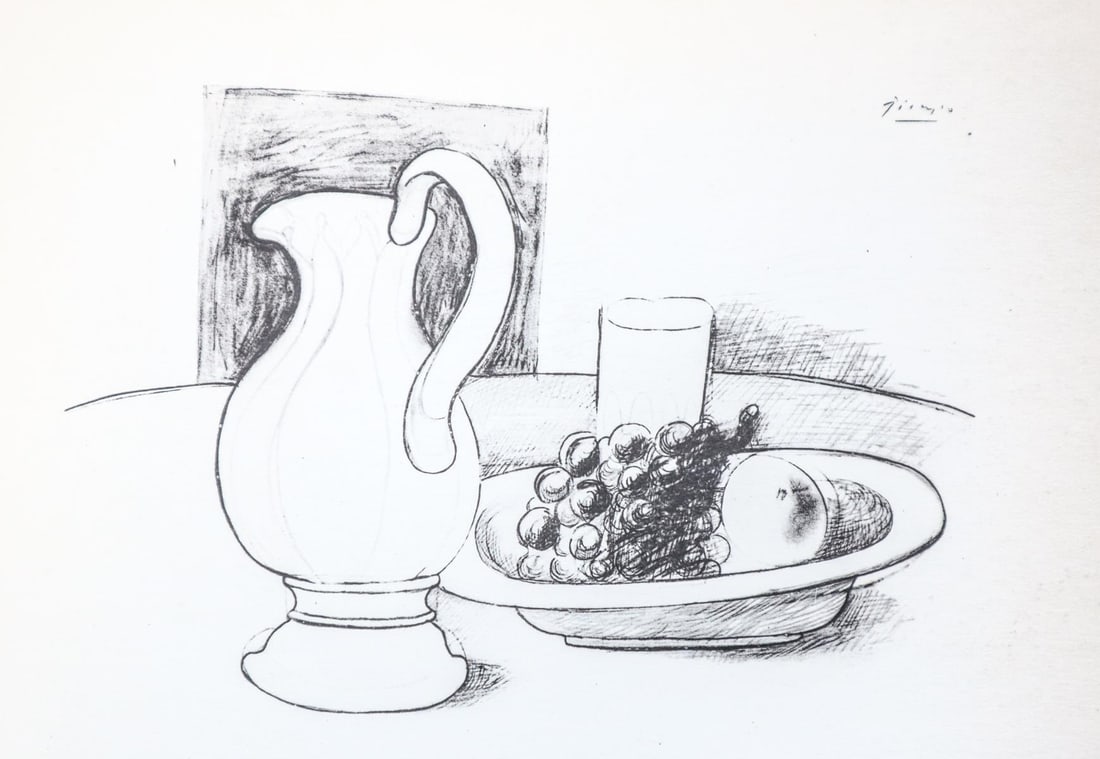 Pablo Picasso - Untitled (After): Artist: Pablo Picasso Title: Untitled Dimensions: 6in. by 4in. Edition: From the rare limited edition Suite: Pablo Picasso by Eugenio D'Ors Medium: Lithograph on paper Condition: Excellent Signature