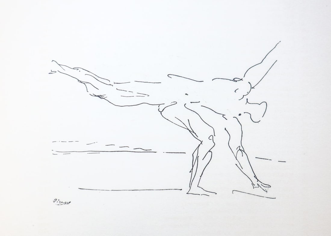 Pablo Picasso - Untitled (After): Artist: Pablo Picasso Title: Untitled Dimensions: 5in. by 3.5in. Edition: From the rare limited edition Suite: Pablo Picasso by Eugenio D'Ors Medium: Lithograph on paper Condition: Excellent