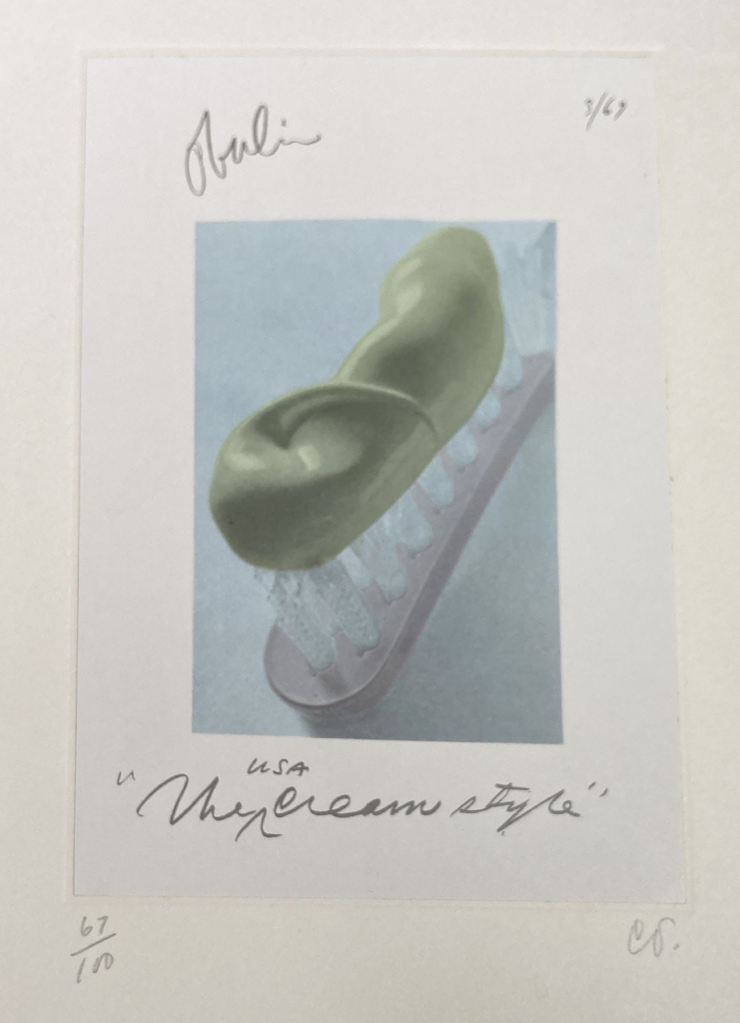 Claes Oldenburg - Notes in Hand 9: Artist: Claes Oldenburg Title: Notes in Hand 9 Year: 1972 Dimensions: 8 x 10 in. Edition: From the rare limited edition of 100 Publisher: Professional Prints Suite: Notes in Hand Medium: Lithograph