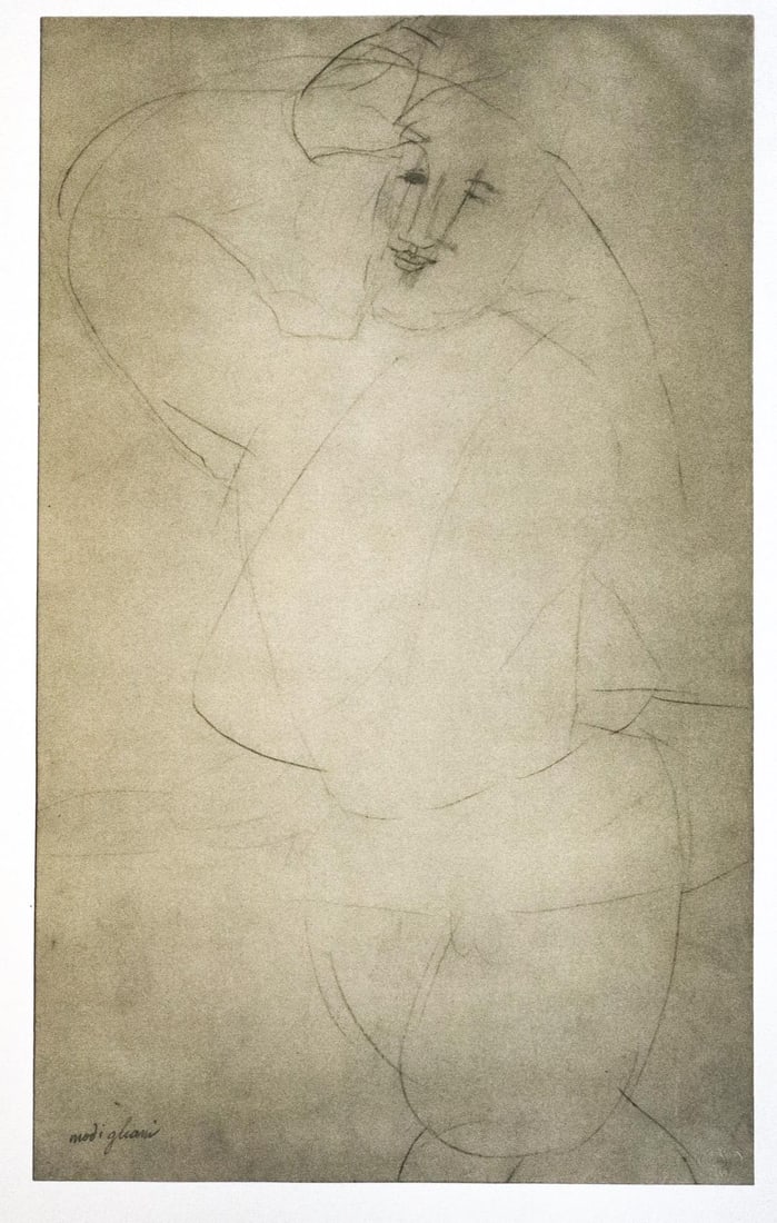 Amedeo Modigliani - Untitled portrait (After): Artist: Amedeo Modigliani Title: Untitled portrait Year: 1959 Dimensions: 22.25in. by 17.75in. Edition: From the rare limited edition 750 Publisher: Grove Pres