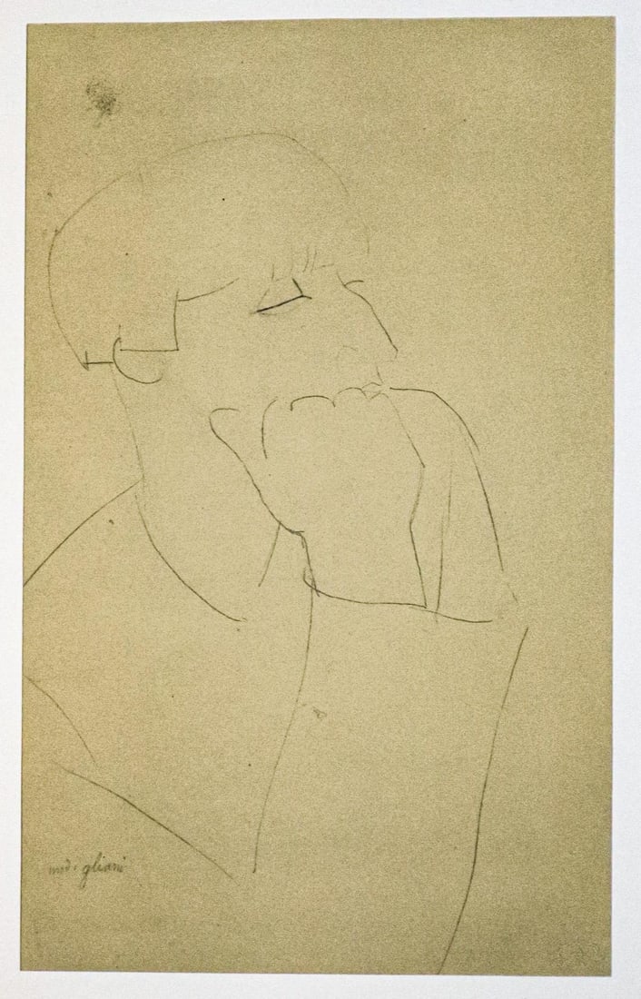 Amedeo Modigliani - Untitled portrait of a Man (After): Artist: Amedeo Modigliani Title: Untitled portrait of a Man Year: 1959 Dimensions: 22.25in. by 17.75in. Edition: From the rare limited edition 750 Publisher: Gr