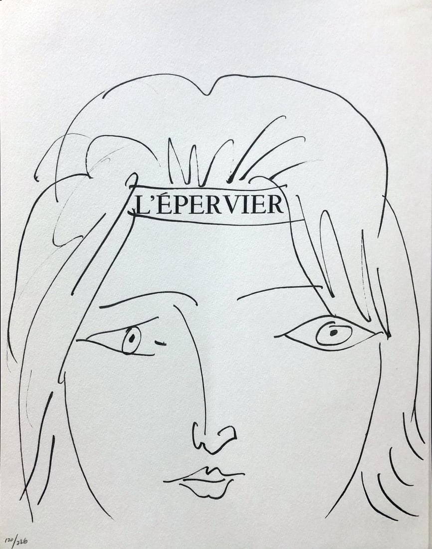 Pablo Picasso (After) - L' epervier visage de femme.: Artist: Pablo Picasso (After) Title: L' epervier visage de femme. Year: 1957 Dimensions: 14 .5in. by 11in. Edition: From the rare limited edition of 226 Suite: