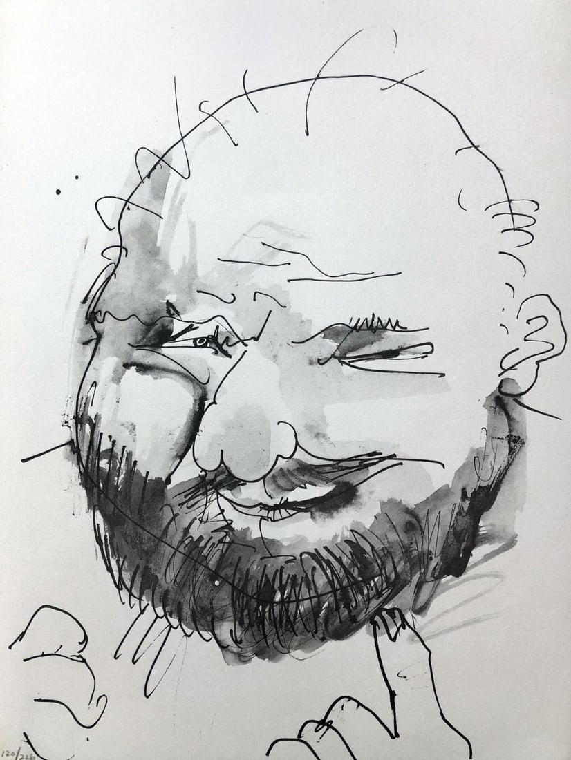 Pablo Picasso (After) - Chauve barbu et hilare. (1 of 1)
