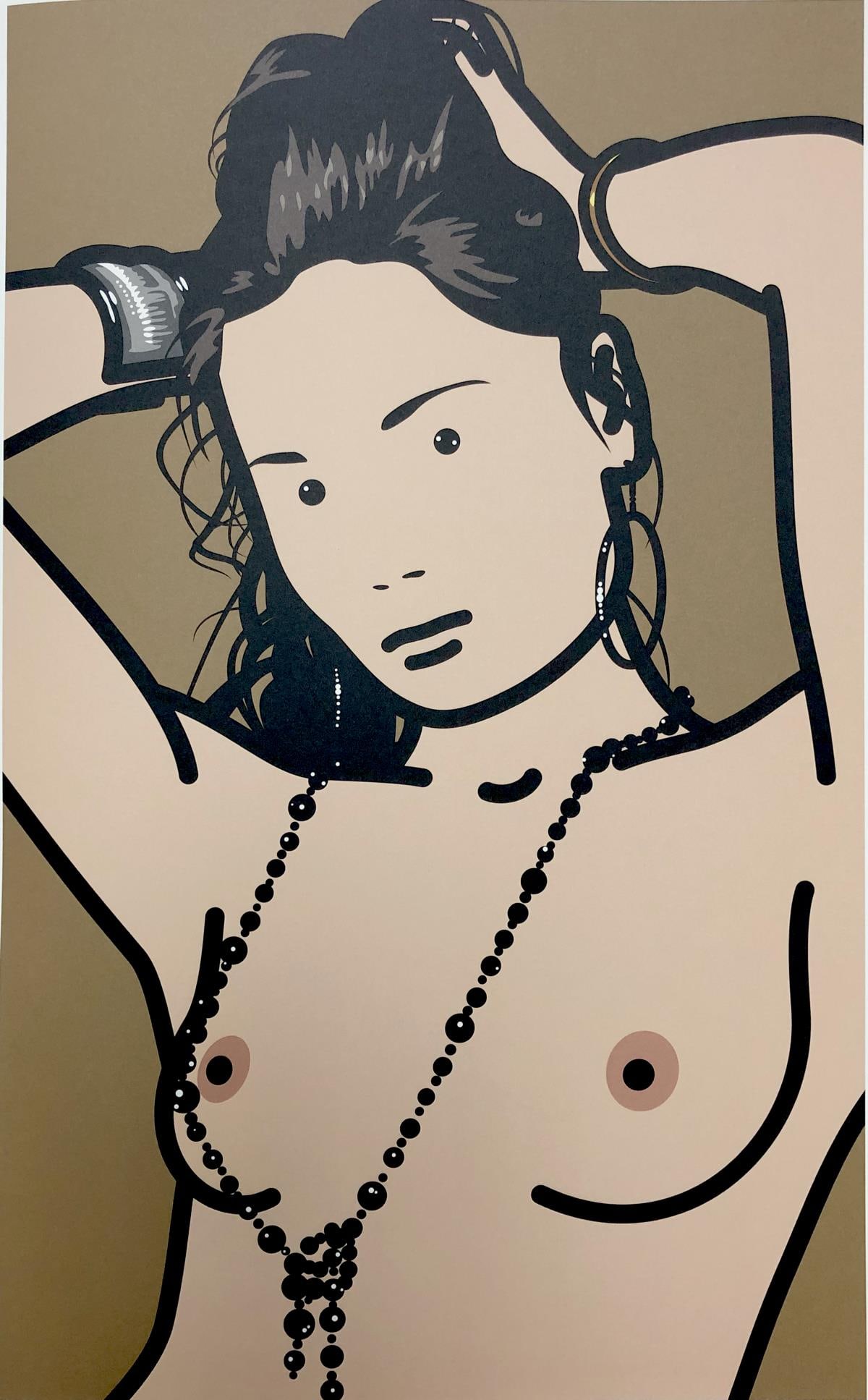 Julian Opie - Julian with T-shirt: Artist: Julian Opie Title: Julian with T-shirt Year: 2006 Dimensions: 15.5in. by 11.5in. Edition: From the limited edition of 250 Publisher: Alan Cristea Gallery Suite: Twenty Six Portraits Medium: