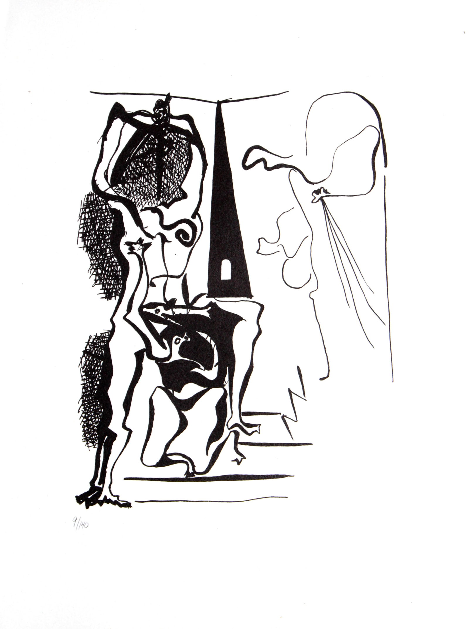 Pablo Picasso - Untitled from Nouveau Cercle Parisien: Artist: Pablo Picasso Title: Untitled from Nouveau Cercle Parisien du Livre Year: 1955 Dimensions: 17in. by 12in. Edition: From the rare limited edition of 140 Publisher: Andre Sauret Paris Suite: