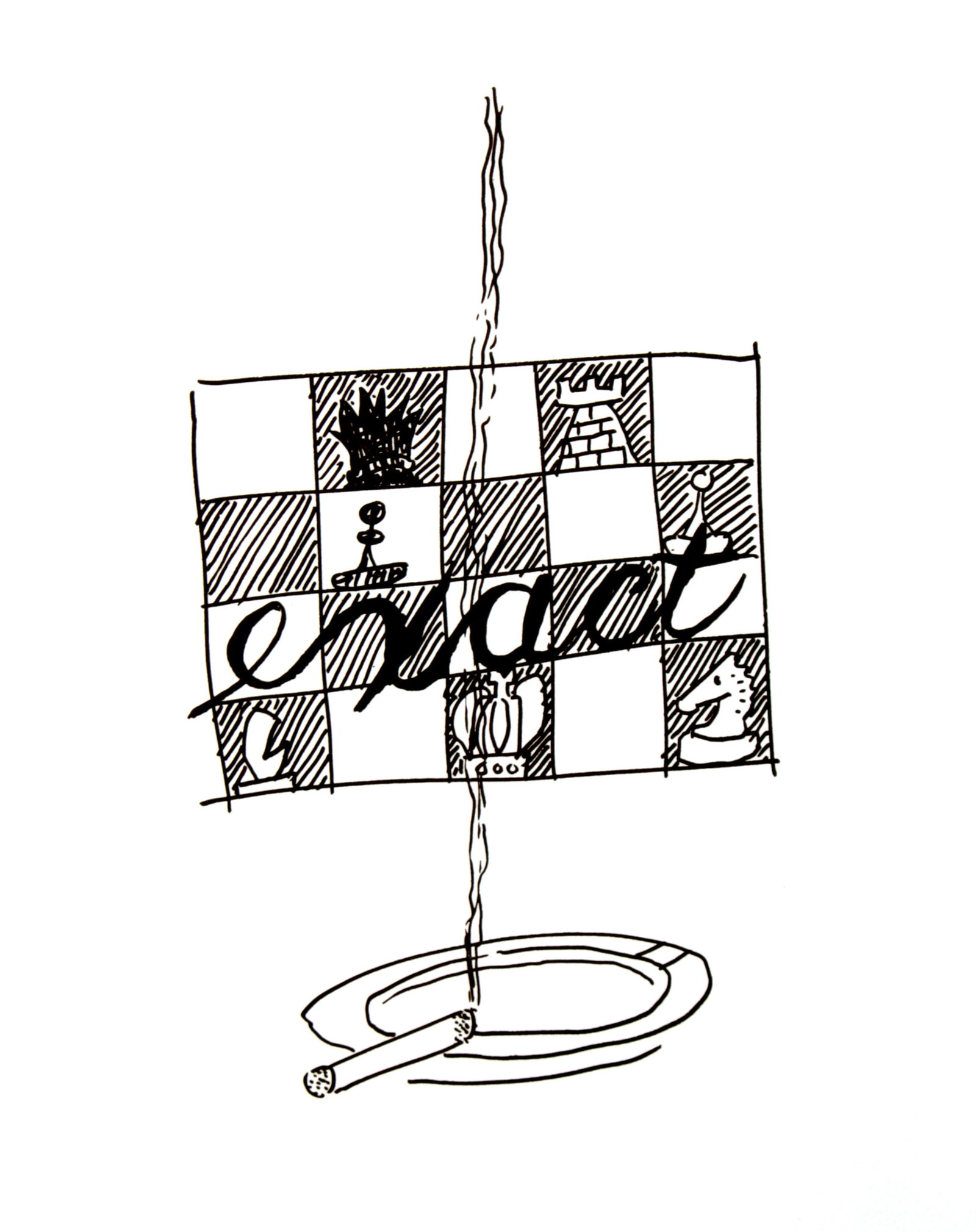 Man Ray - Exact: Artist: Man Ray Title: Exact Year: 1948 Dimensions: 15in. by 11.25in. Edition: From the limited edition of 150 Publisher: Editions Pierre Belfond Paris Suite: Alphabet pour Adultes Medium: Original