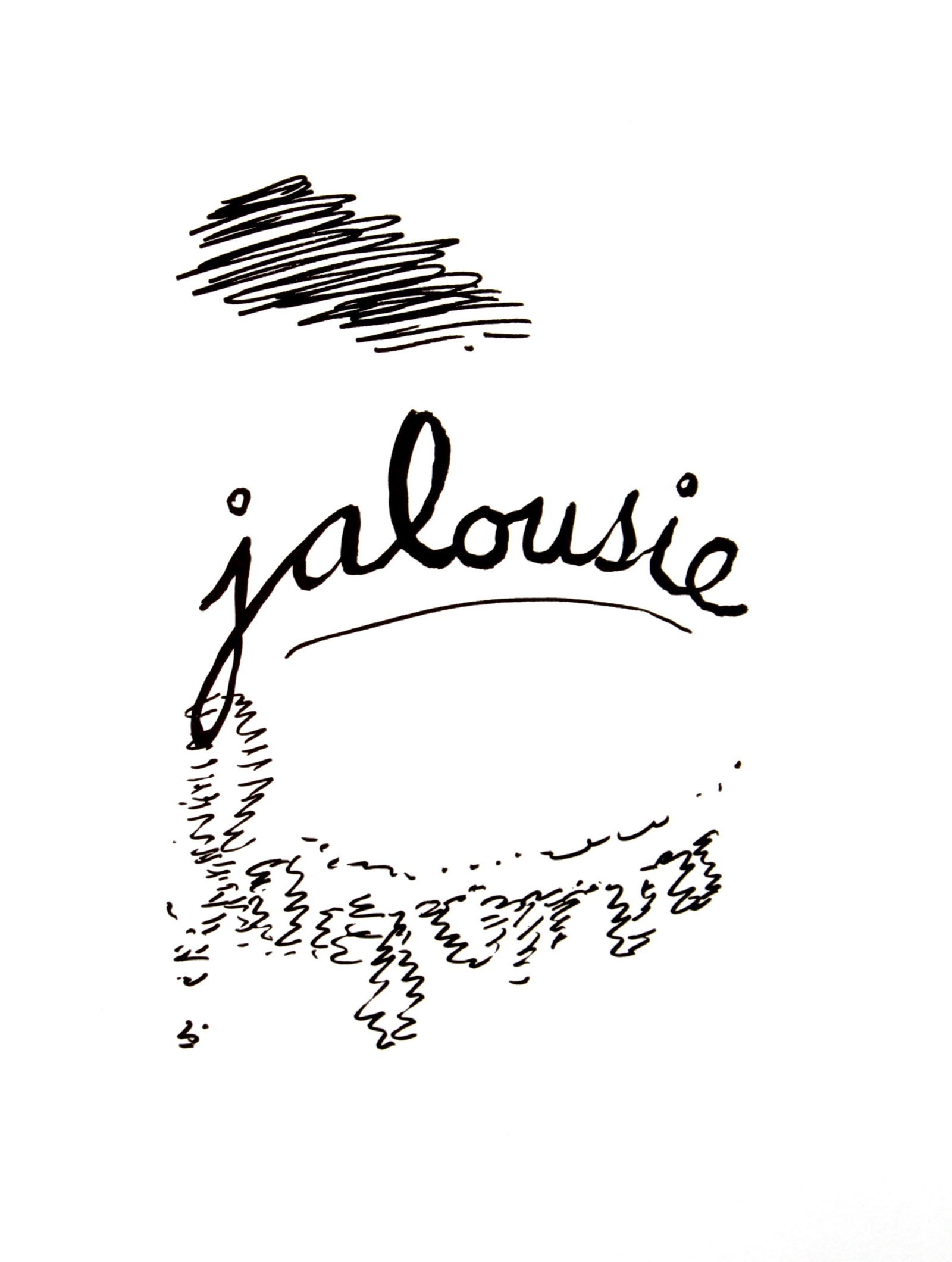 Man Ray - Jalousie: Artist: Man Ray Title: Jalousie Year: 1948 Dimensions: 15in. by 11.25in. Edition: From the limited edition of 150 Publisher: Editions Pierre Belfond Paris Suite: Alphabet pour Adultes Medium: